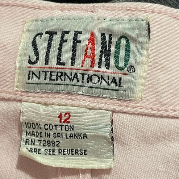 Vintage 12 super high rise mom jeans Stefano pink pastel barbiecore casual - Picture 4 of 7
